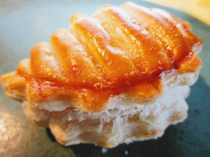Blätterteig-Küchlein mit Apfelcréme – pastel com crema de maçã Blätterteig-Küchlein