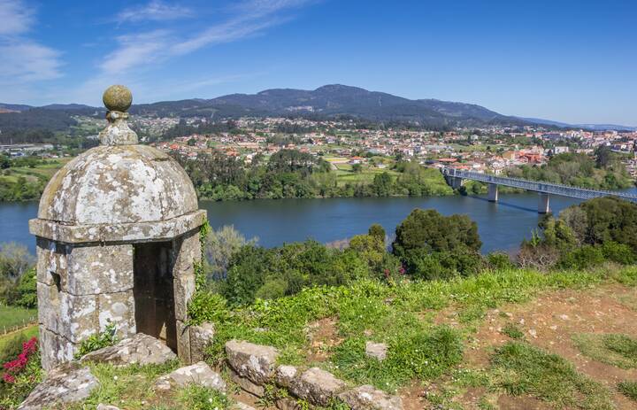 Der Rio Minho bei Valença Minho Fluss Portugal