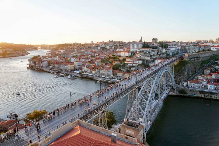 Brücke Porto Sonnenuntergang