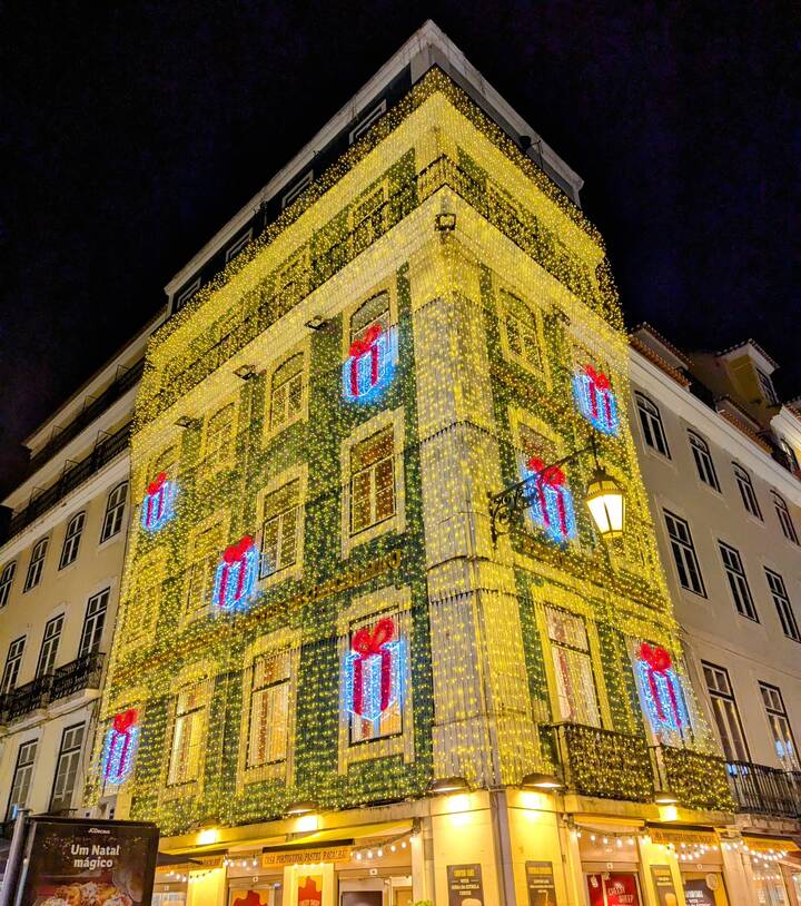 Lissabon Weihnachtsbeleuchtung