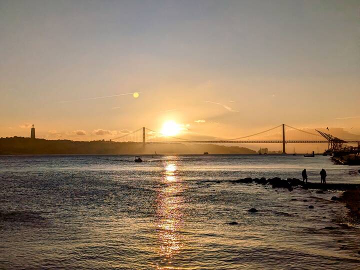 Ponte 25 de Abril Sonnenuntergang